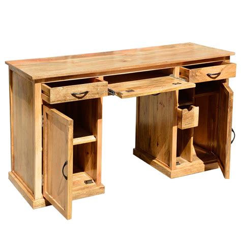Rustic Office Desk With Drawers Warehouse Of Ideas