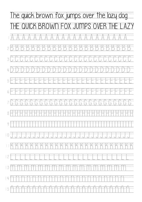 Printable Neat Handwriting Practice Sheets