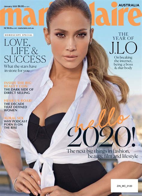 Jennifer Lopez Marie Claire Magazine Australia January 2020
