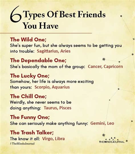6 Types Of Best Friends You Have The Wild One Shes Super Fun Zodiac