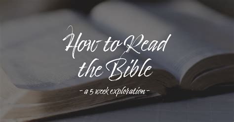 How To Read The Bible Resources Kamloops Alliance Church