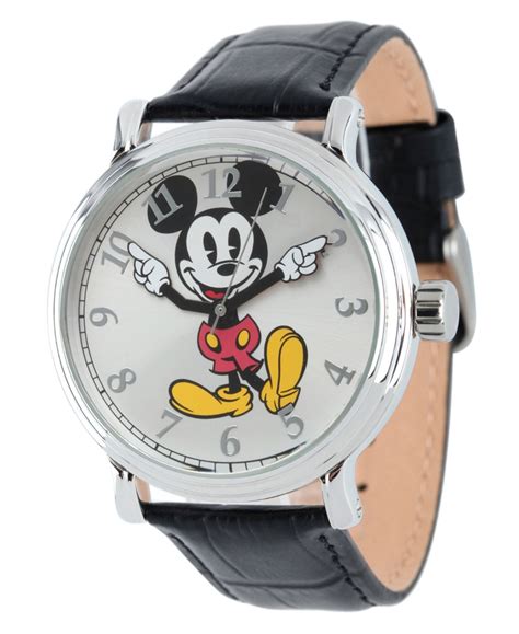 Ewatchfactory Disney Mickey Mouse Mens Shiny Silver Vintage Alloy