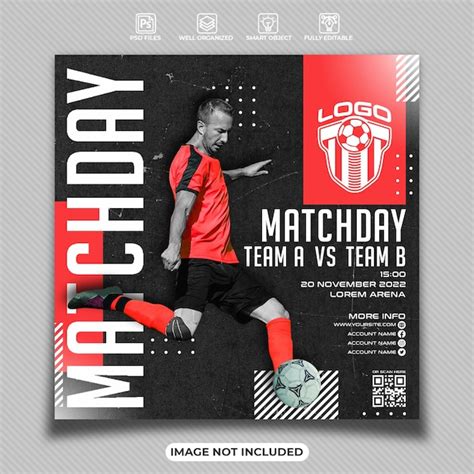 Premium Psd Football Matchday Social Media Poster Template