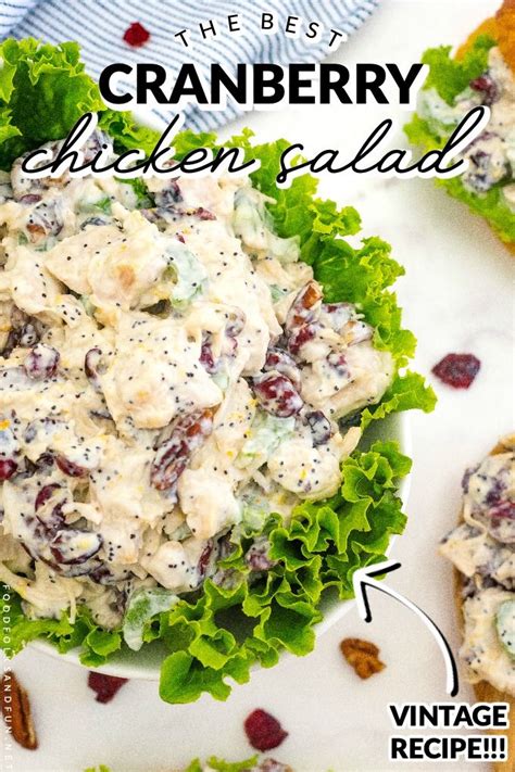 This Cranberry Chicken Salad With Pecans Recipe Is So Creamy And Filled