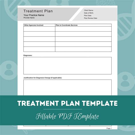 Counseling Treatment Plan Template For Mental Health Editable