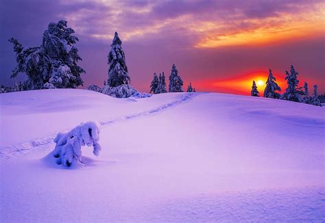 Winter Sky Snow Mountain Sunrise Bonito Hd Wallpaper Peakpx