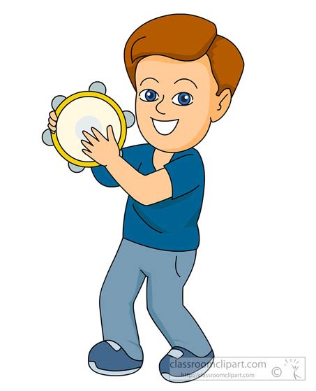 Musical Instruments Clipart Boy Playing Tambourine 814 Classroom
