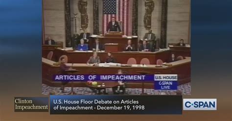 President Bill Clinton Impeachment House Floor Debate C