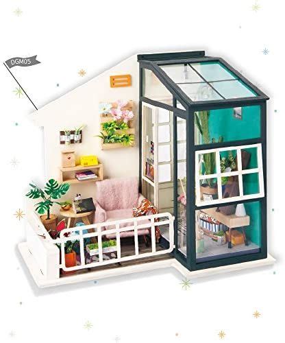 Rolife Diy Miniature Dollhouse Kitfancy Balcony With Furniturewooden