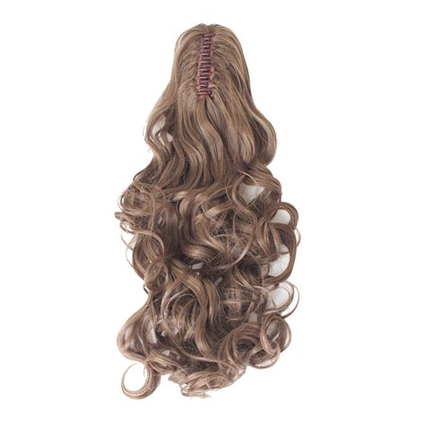 Ponytail Clip In Hair Extensions Light Chocolate Brown 1218