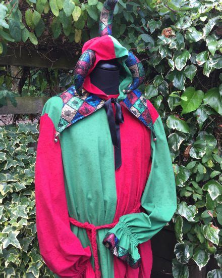 Green And Red Medieval Jester Costume Masquerade
