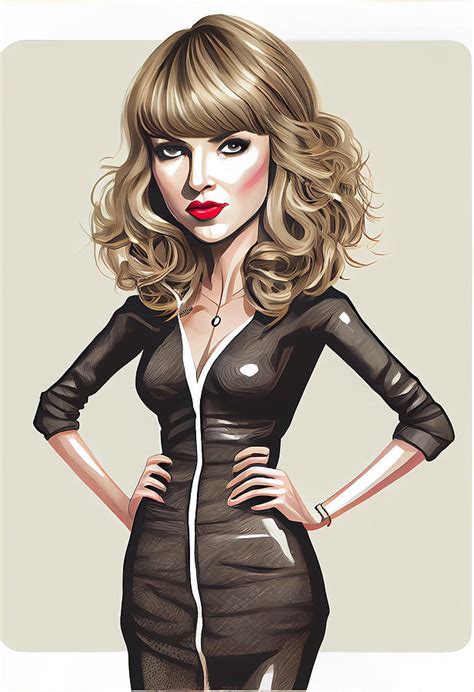 Taylor Swift Caricature Mixed Media By Stephen Smith Galleries Pixels