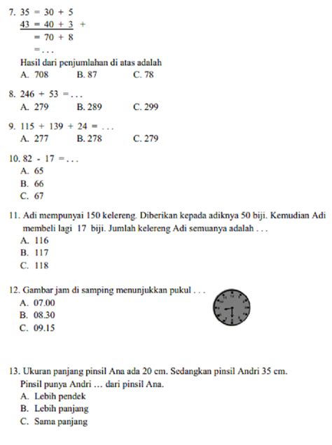 Soal Latihan Matematika Kelas Sd Homecare