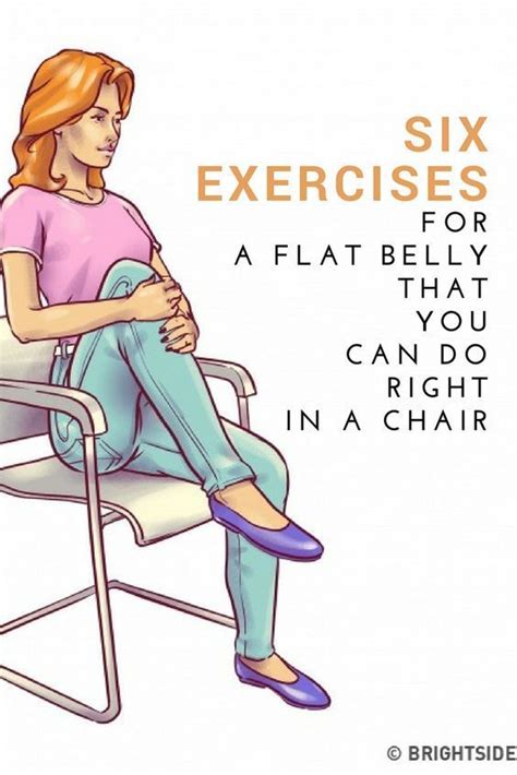 6 Exercises For A Flat Belly That You Can Do Right In A Chair In 2020