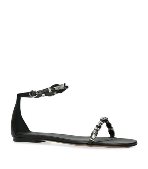 ISABEL MARANT Leather Eleksi Sandals | Harrods US