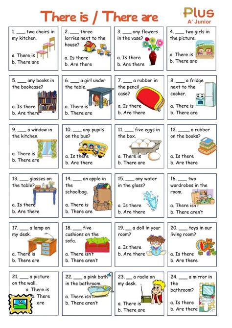 There Is Are Interactive Worksheet English Lessons For Kids