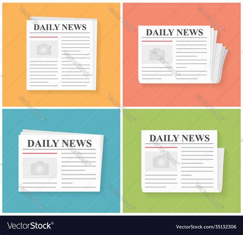 Newspapers Royalty Free Vector Image Vectorstock