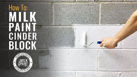 How To Paint A Cinder Block Wall With Real Milk Paint Youtube