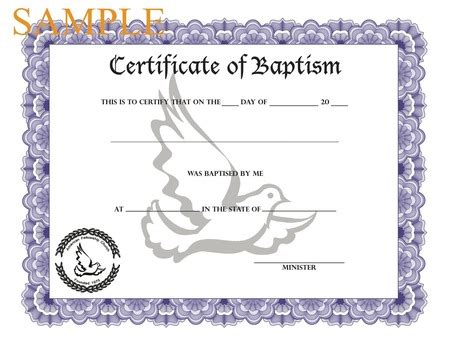 The most secure digital platform to get legally binding, electronically signed documents in just a few seconds. Baptism Certificate - American Fellowship Church