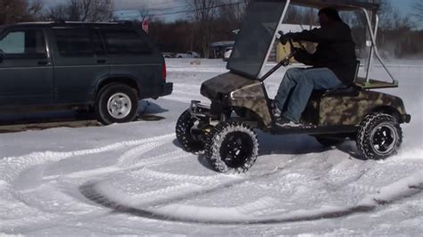 Vtwin Golf Cart Snow Day Youtube