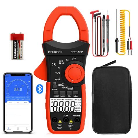 Infurider Wireless Clamp Meter1000a Acdc Current Amp Clamptrms 4000