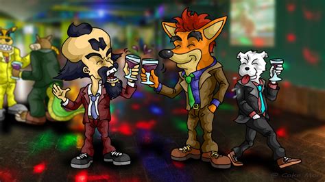 Crash Bandicoot Party By Cokanomon On Deviantart