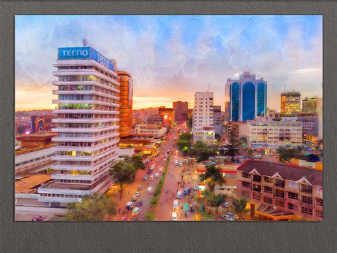 Uganda Canvas Print Kampala Downtown Uganda Wall Art Etsy