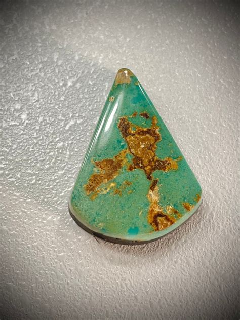 Battle Mountain Blue Gem Turquoise Cabochon Rare Green Natural Etsy