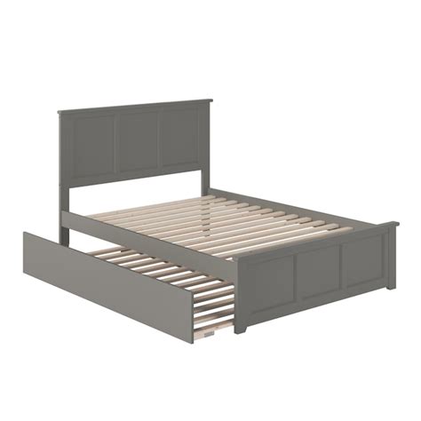 Afi Furnishings Madison Grey Full Wood Trundle Bed In The Beds