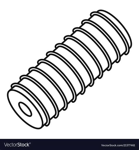 Electric Spring Coil Icon Outline Style Royalty Free Vector