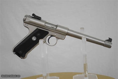 RUGER MARK II TARGET PISTOL MADE IN 1988 STAINLESS 6 7 8 BARREL