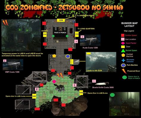 Zombified Call Of Duty Zombie Map Layouts Secrets Easter Eggs And Walkthrough Guides Bunker