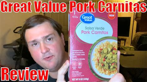 Review: Great Value Salsa Verde Pork Carnitas Frozen Meal - YouTube