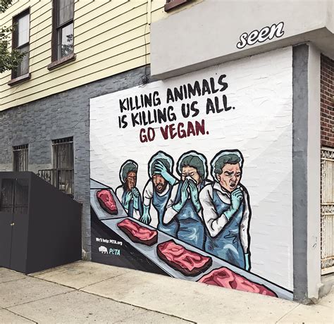 Brooklyn Mural Ad Painted For Peta Encouraging A Vegan Diet