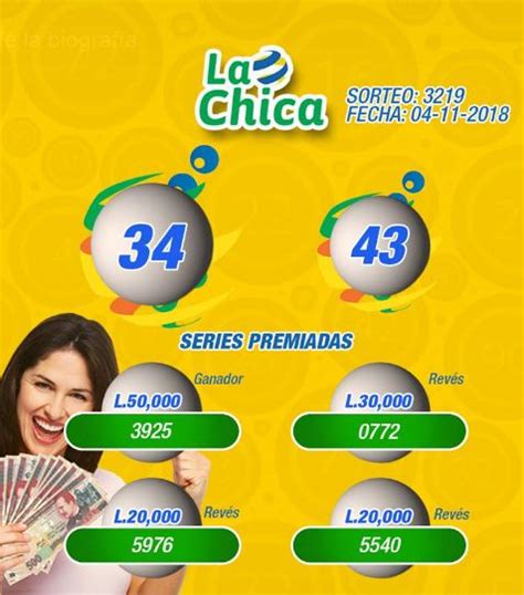 Loteria La Chica Resultados Del Domingo 04 Noviembre 2018 ~ Loterias