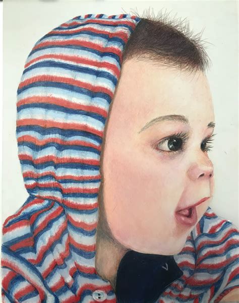 Child In Colored Pencil On Drafting Film Prismacolor On Drafting Film