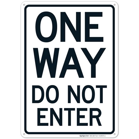 One Way Do Not Enter Sign Sigo Signs