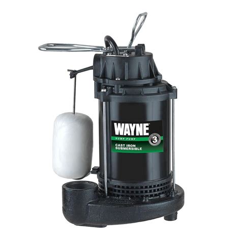 Wayne 13 Hp Cast Iron Submersible Sump Pump With Vertical Float Switch