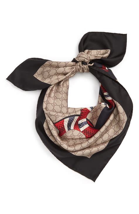Gucci Web And Kingsnake Print Silk Scarf Nordstrom