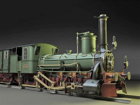 Poser D Model Locomotive