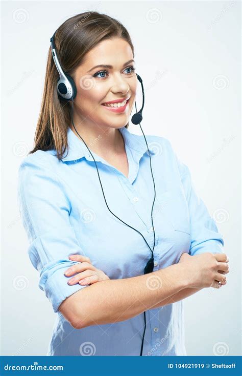 Personal Assistant In The Business Hot Helpline Worker Stock Image Image Of Smile Service