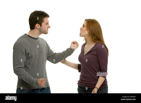 Young Couple Having An Argument Shes Shouting And He Looks Furious