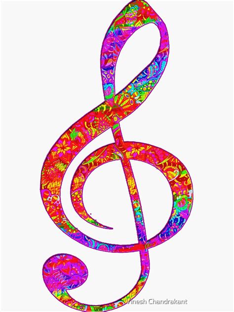 Psychedelic Music Symbol Sticker By Indusdreaming Redbubble