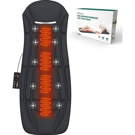 snailax full body massage mat with 10 vibration motors and 4 therapy heating pad massager pad