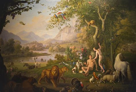 Adam And Eve In The Garden Of Eden Painting By Wenzel Peter
