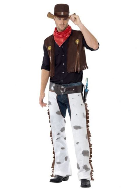 Cowboy Wild West Costume Mens Sheriff Gunslinger Texas Rodeo Adult