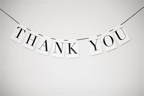 Thank You Banner Printable