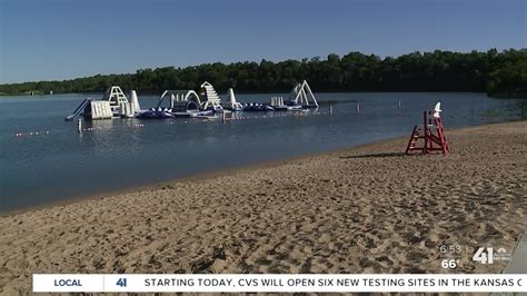 Lake Olathe Park Opens Sprayground Swim Beach Friday Youtube