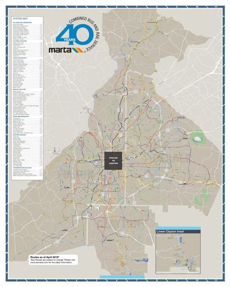 Atlanta Bus Route Map Guide Maps Online Atlanta Bus Route Map Route