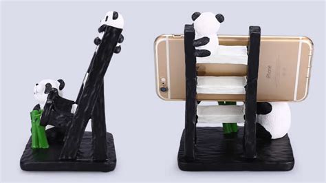 Mini Ladder Mobile Cell Phone Holder Stand With Animal Feelt